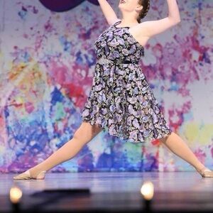 Curtain Call Costumes lyrical dance dress, floral, size Adult Large